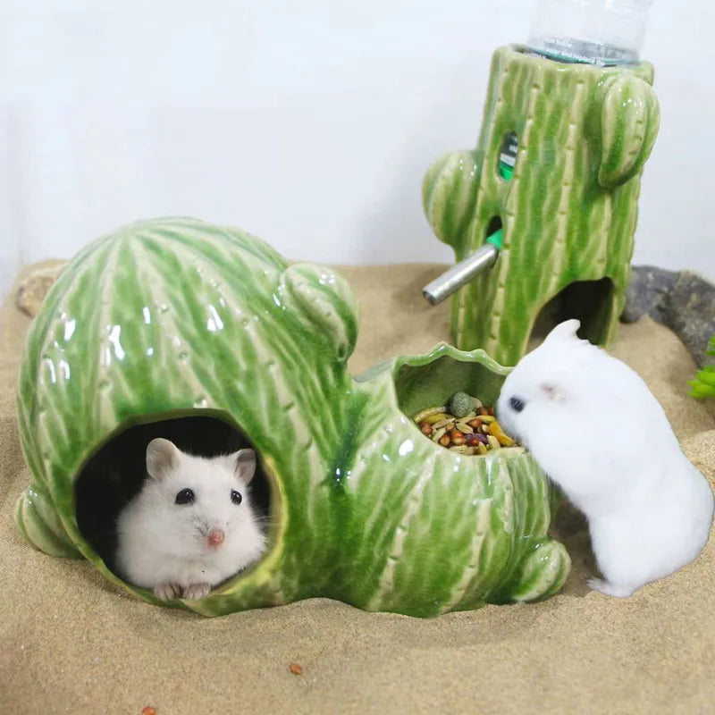 Hamster house for rats small pet items ceramic cactus cage for hedgehog hamster cage for a rabbit pet products chinchilla