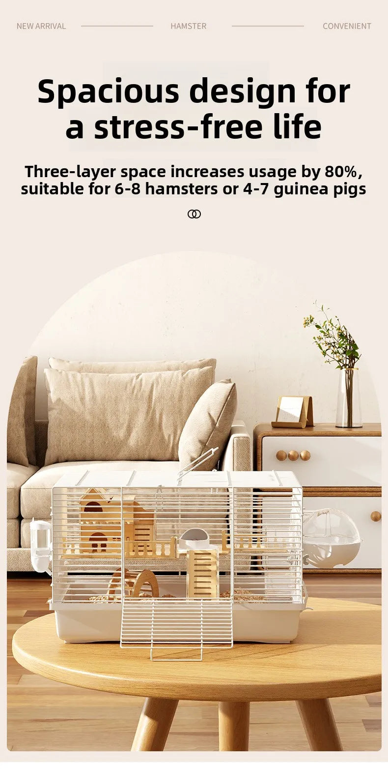 Cage pour Hamster de Luxe Grande Villa Abordable Très Grande Cage pour Golden Retriever Maison pour Animaux Fournitures Marque Snow Supplies