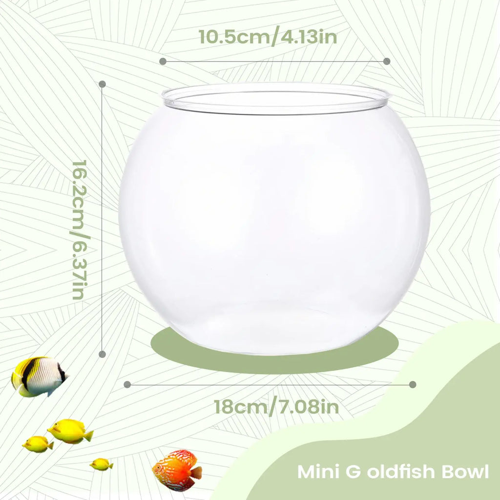 Decorative Aquarium Mini Fish Bowl Desktop Clear Landscape Fish Tank Bubble Planter Bowl For Table Centerpiece Party Decor