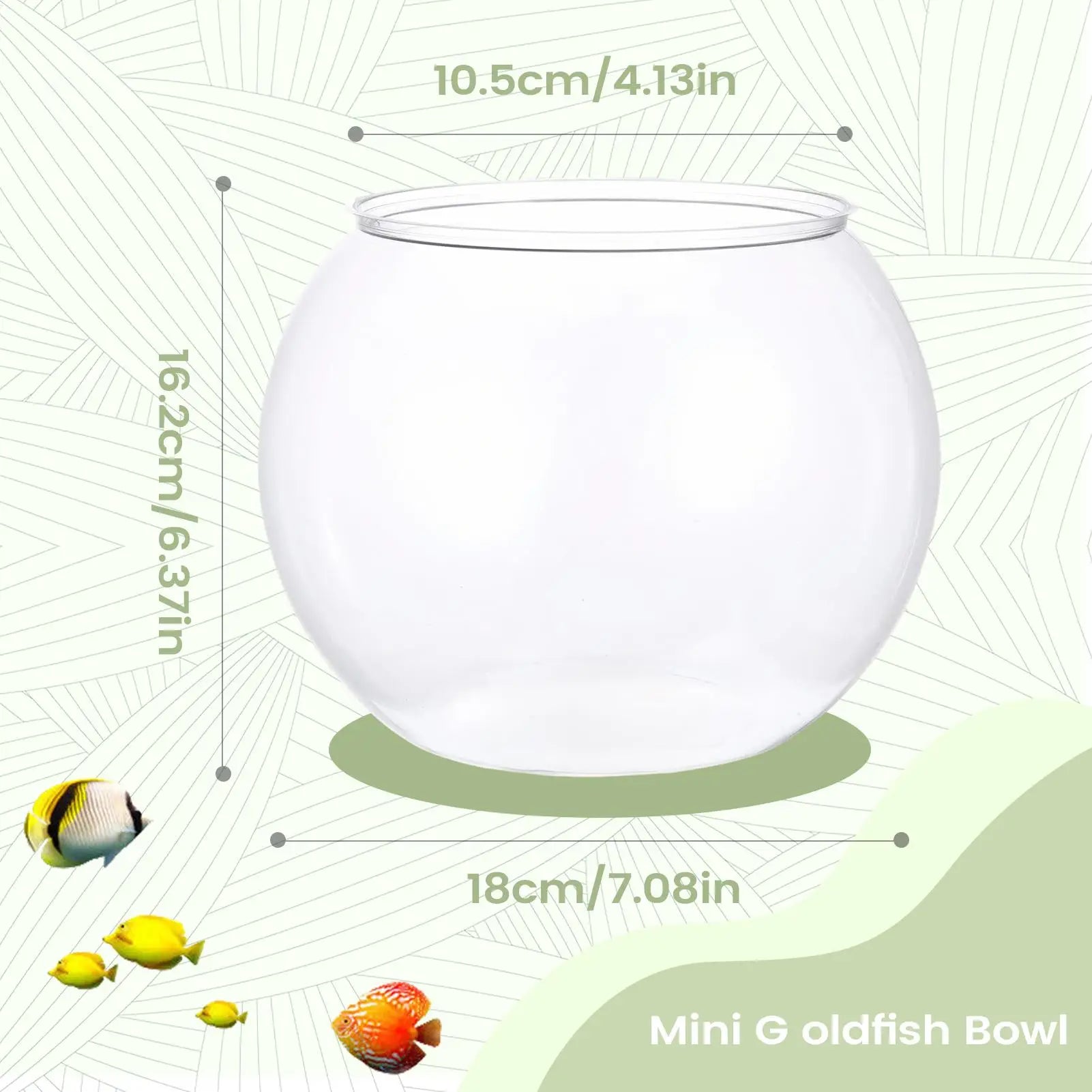 Decorative Aquarium Mini Fish Bowl Desktop Clear Landscape Fish Tank Bubble Planter Bowl For Table Centerpiece Party Decor