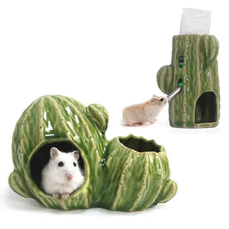 Hamster house for rats small pet items ceramic cactus cage for hedgehog hamster cage for a rabbit pet products chinchilla
