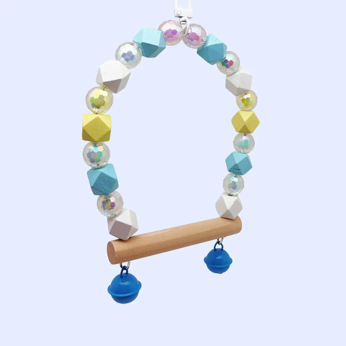 Perroquet Oiseau Balançoire Acrylique Clochette Jouet Petit Moyen Animal Cadre Support Cage à Oiseaux Accessoires Divertissement Sucre Planeur