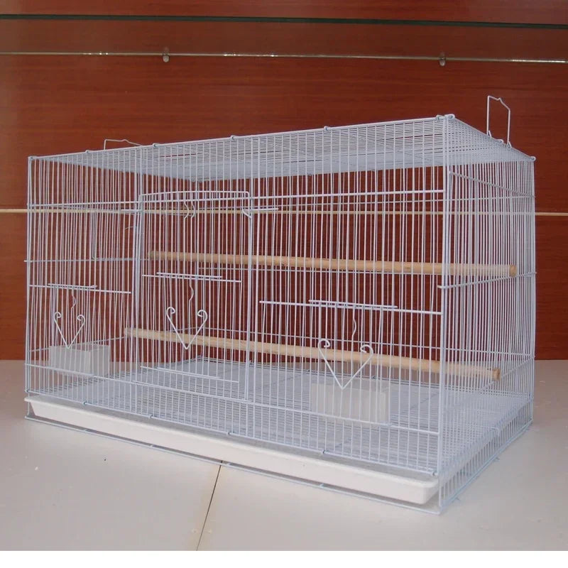 Grande cage à oiseaux Perroquet Grand en fer forgé Cage à oiseaux d'extérieur Canari Grande cage d'élevage