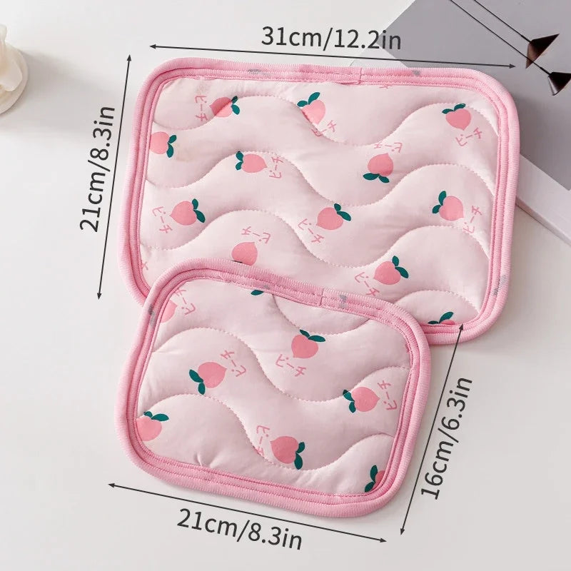 Petit tapis rafraîchissant pour animaux de compagnie, tapis rafraîchissant en soie glacée pour l'été, tapis de chenil pour hamster, tapis rafraîchissant pour cochon d'Inde, chinchilla, lapin et petits animaux de compagnie.