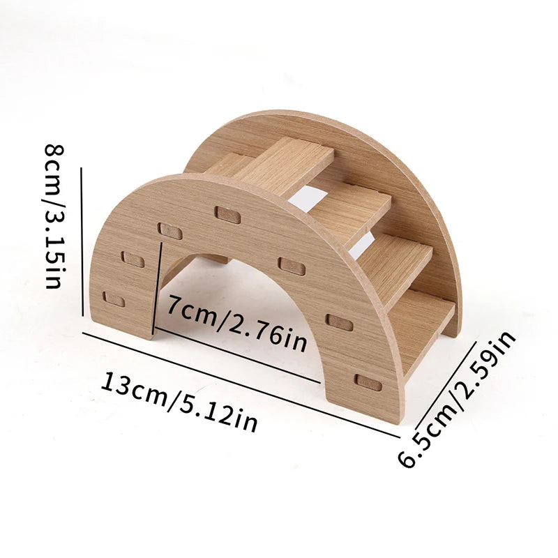 Wooden Bridge Seesaw Swing Set for Hamsters Small Animal Activity Center DIY Cage Accessories Climbing Toys
