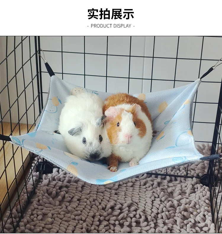 Hamac suspendu rafraîchissant d'été pour hamster – Lit en rotin pour chinchillas, phalangers volants, écureuils, furets, petits animaux de compagnie