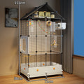 Grande Volière pour Perroquets Spacieuse Volière avec Perchoir Luxe Habitat pour Calopsittes et Perruches Design Anti-Salissures Villa pour Oiseaux