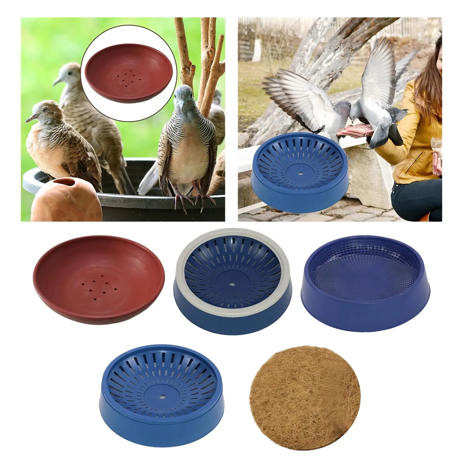 Nid de ponte pour pigeons, nichoir pour oiseaux pour l'élevage et la ponte pour pigeons, tourterelles, cailles et petits oiseaux, fournitures pour cages d'animaux de compagnie