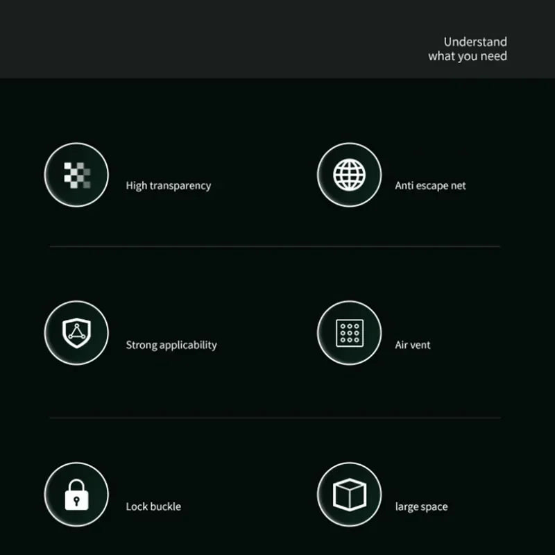 صندوق تربية الزواحف الشفاف، صندوق تغذية الحيوانات الأليفة الزاحفة، سحلية دودة القز، عقرب، خنفساء، صندوق الحشرات، منزل الحيوانات الأليفة، قفص الأكريليك