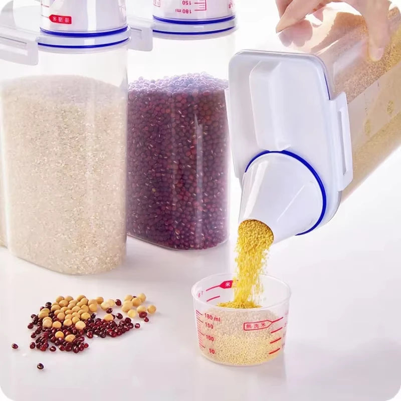 Moisture-proof Grain Jar Rice Jar Grain Storage Box Pet Food Bucket Storage Jar Sealed Bucket Filled Rice Bucket
