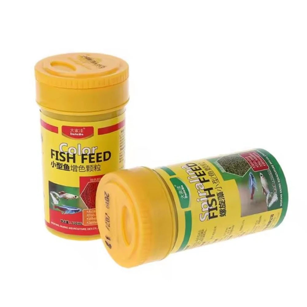 Nourriture en granules de spiruline pour poissons tropicaux de 100 ml, nutrition pour poissons d'aquarium, rehausse les couleurs, fournitures d'alimentation