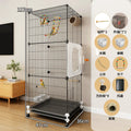 Grande cage à oiseaux pour perroquets, nouveau modèle de villa de luxe pour perruches, calopsittes, inséparables, volière spacieuse haut de gamme avec fonctionnalités modernes