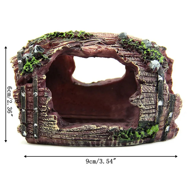 Aquarium Baril Artificiel Grotte Résine Ornements Décorations Paysage Accessoires Pour Aquarium Décoration Fond