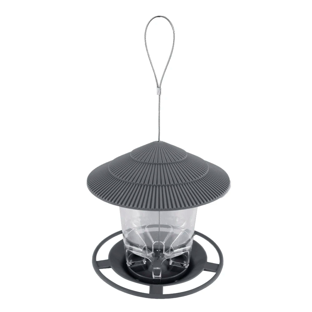 Mangeoire à oiseaux automatique suspendue pour jardin, tonnelle, distributeur de nourriture pour oiseaux sauvages avec corde de suspension, décoration de maison, fournitures pour animaux de compagnie
