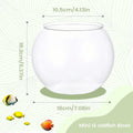 Decorative Aquarium Mini Fish Bowl Desktop Clear Landscape Fish Tank Bubble Planter Bowl For Table Centerpiece Party Decor