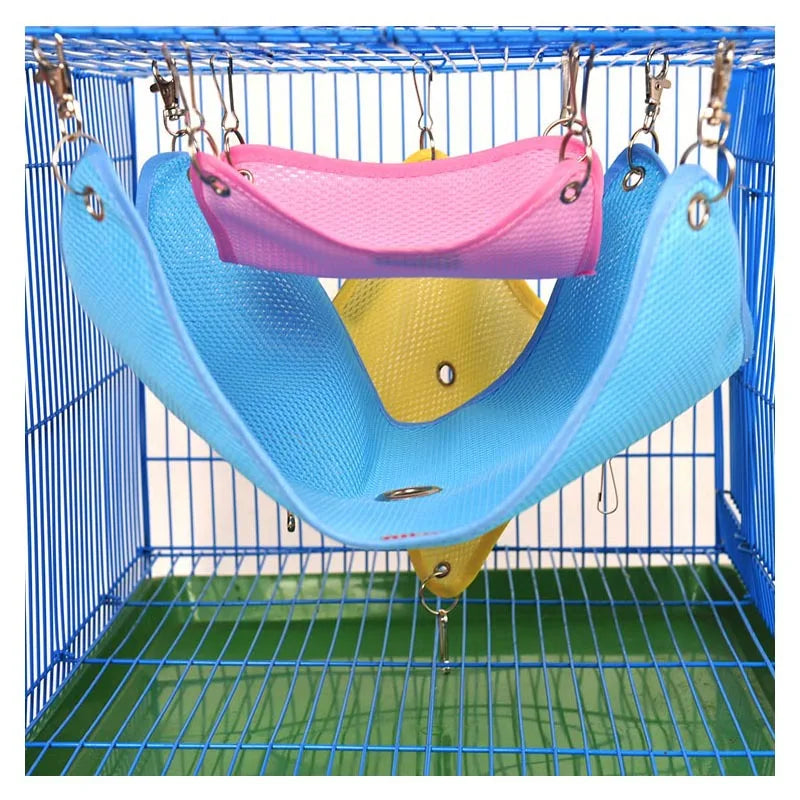 Spring and Summer Hamster Ferret Breathable Mesh Hammock Hammock Chinchillas Pet Cotton Nest Cage Accessories