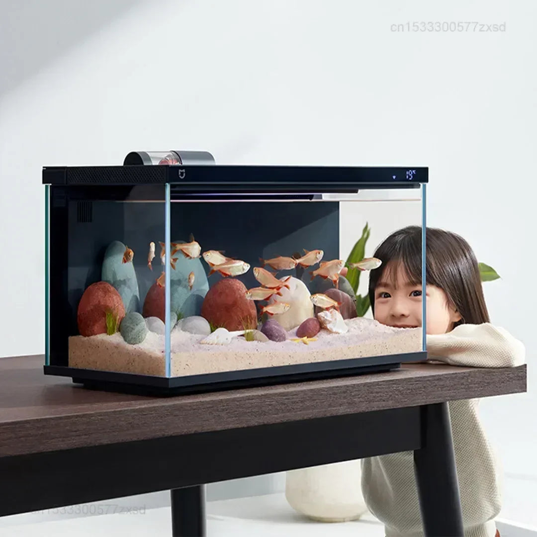 Aquarium intelligent Mijia MYG100, application Mijia, alimentation à distance, système d'éclairage intelligent, éclairage d'aquarium
