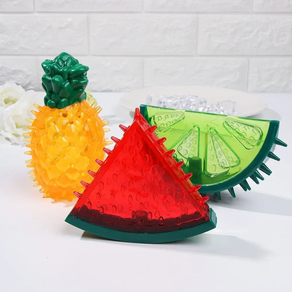 Jouet de mastication réfrigérant pour animaux de compagnie – Jouet réutilisable pour chien et chat, dentition, été, pastèque, ananas, citron, durable, glace, fruits congelés en forme de jouets