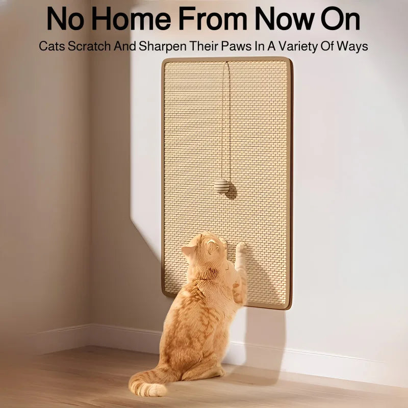 Tapis à griffer en sisal durables pour chats, tapis muraux pour chats, tapis à griffer pour canapés, planches à griffer murales autocollantes, jouets et accessoires pour animaux de compagnie