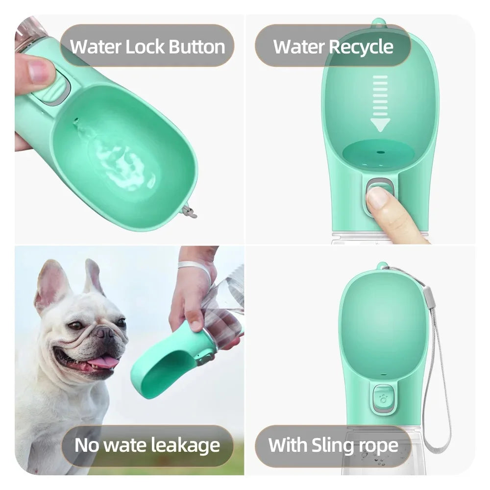 زجاجة مياه للكلاب الصغيرة والكبيرة والقطط، كوب محمول للجراء، للسفر في الأماكن الخارجية، مضادة للتسرب، لمستلزمات الحيوانات الأليفة من نوع جيرمن شيبرد