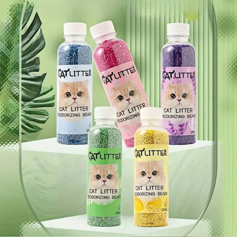 Cat Litter Deodorizing Beads Bottle - Odor Eliminator for Comfortable Home Smell Freshener for Cat Litter Box