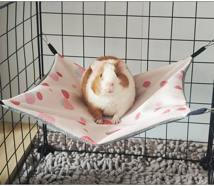 Hamac suspendu rafraîchissant d'été pour hamster – Lit en rotin pour chinchillas, phalangers volants, écureuils, furets, petits animaux de compagnie