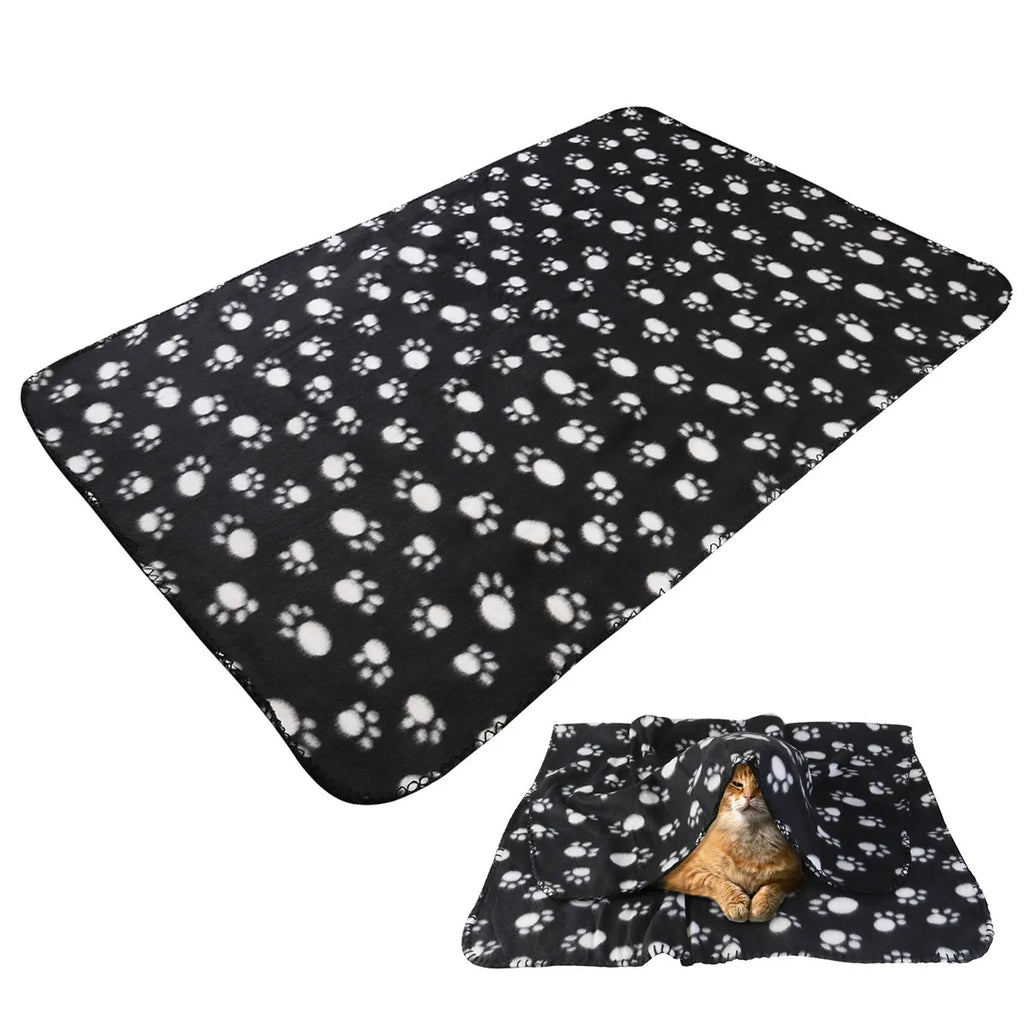 Couverture Chien Chat Animaux 100x70cm Tapis de Sol Chaud et Doux Coussin Housse de Lit pour Animaux Housse de Siège de Voiture Lavable
