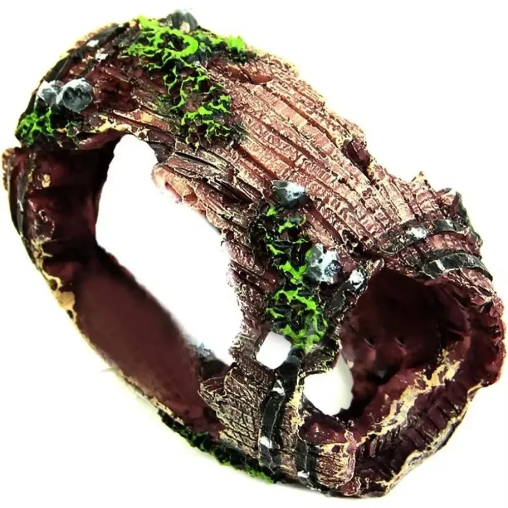 Nouvelles Fournitures d'Aquarium Décoration de Paysage d'Aquarium Grotte de Cachette pour Reptiles Simulation Petit Baril de Vin Décoration de Jardinage