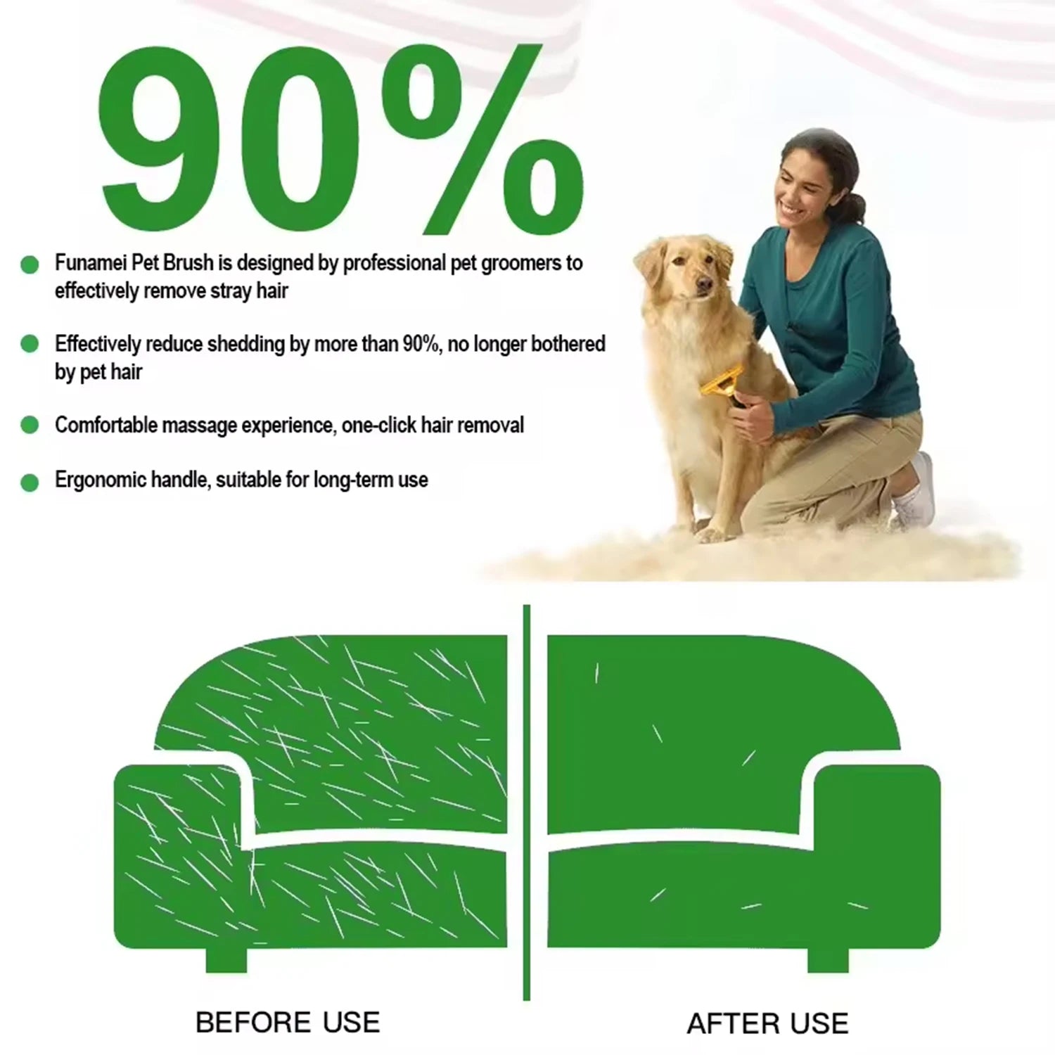 Brosse à poils pour chiens et chats, peigne pour chien, brosse d'épilation pour animaux, peigne de toilettage pour chat, épilateur pour chien, accessoires pour chien, peignes de massage pour chien