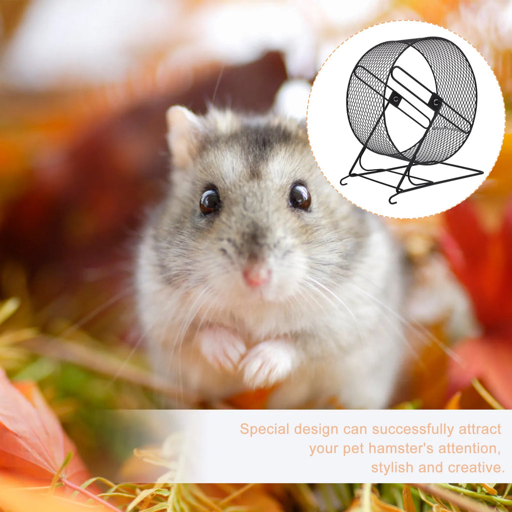 Iron Silent Hamster Running Wheel Comfortable Size Hedgehog Exercise Plaything Small Pet Running Wheel for Strength