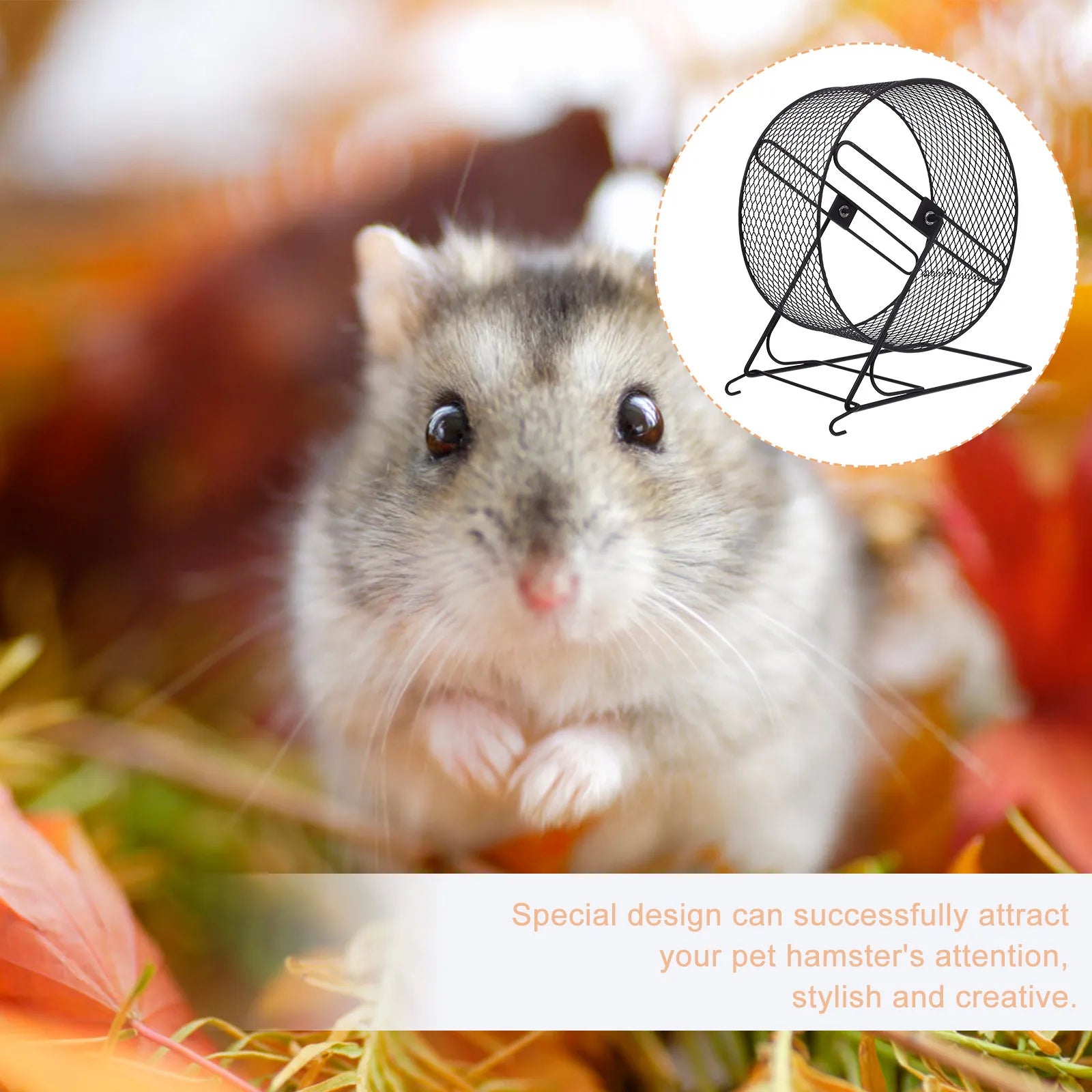 Iron Silent Hamster Running Wheel Comfortable Size Hedgehog Exercise Plaything Small Pet Running Wheel for Strength
