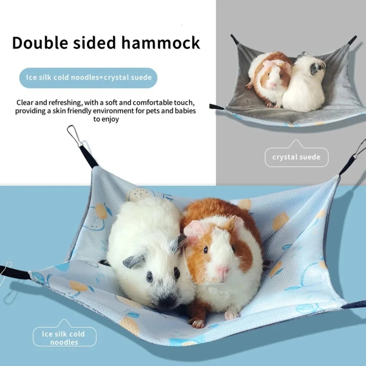 Hamac suspendu rafraîchissant d'été pour hamster – Lit en rotin pour chinchillas, phalangers volants, écureuils, furets, petits animaux de compagnie