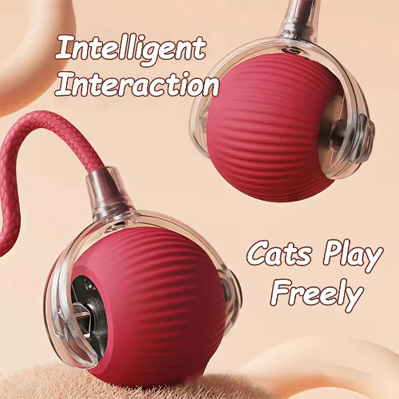 Balle interactive intelligente pour chat, durable, facile à nettoyer, évitement intelligent des obstacles, jouets pour chiens de compagnie