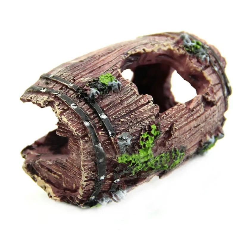 Aquarium Baril Artificiel Grotte Résine Ornements Décorations Paysage Accessoires Pour Aquarium Décoration Fond