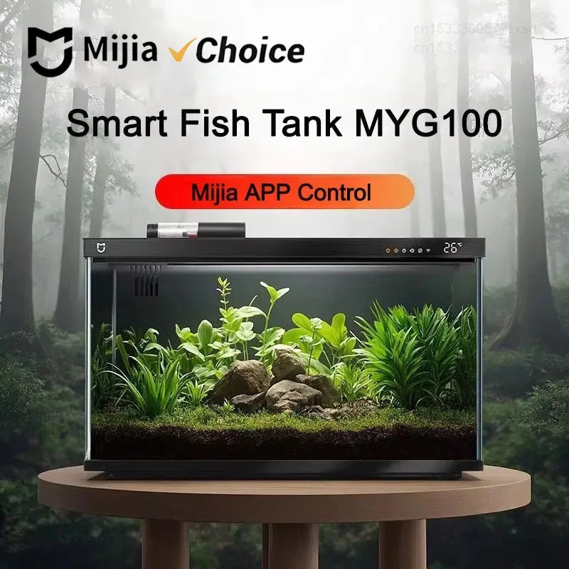 Aquarium intelligent Mijia MYG100, application Mijia, alimentation à distance, système d'éclairage intelligent, éclairage d'aquarium