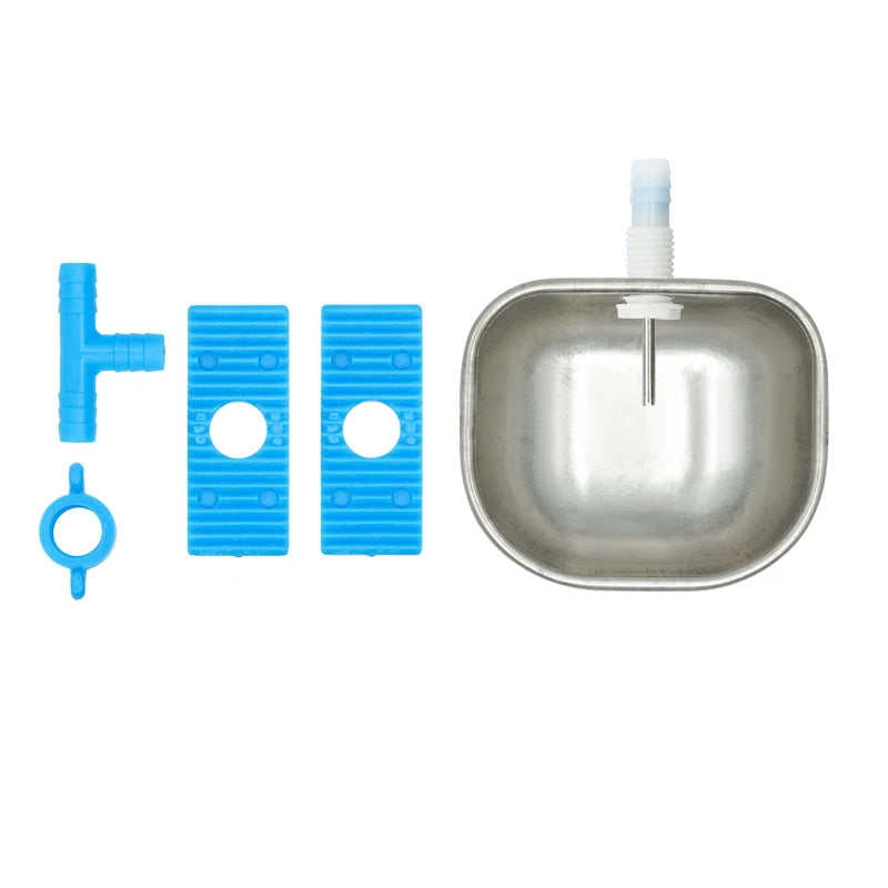 4 Pcs Abreuvoir automatique pour lapin en acier inoxydable / plastique Abreuvoir pour poulet et canard de ferme Facile à installer Abreuvoirs pour animaux